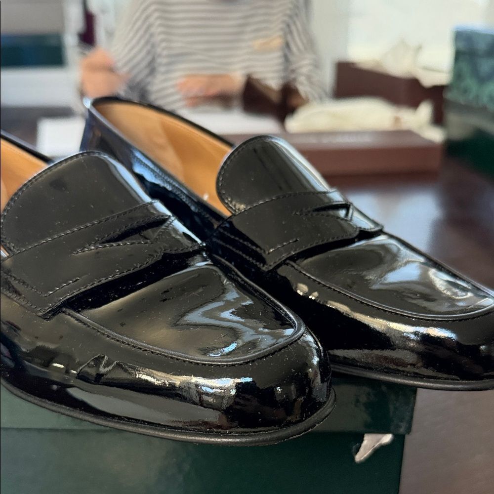 Galo Black Patent Loafers - Picture 3 of 9